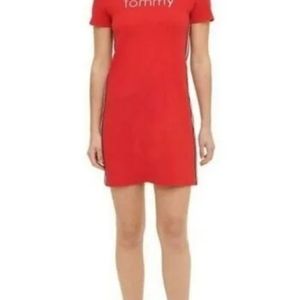 Tommy Hilfiger Womens Jersey T Shirt Dress Red Size Large